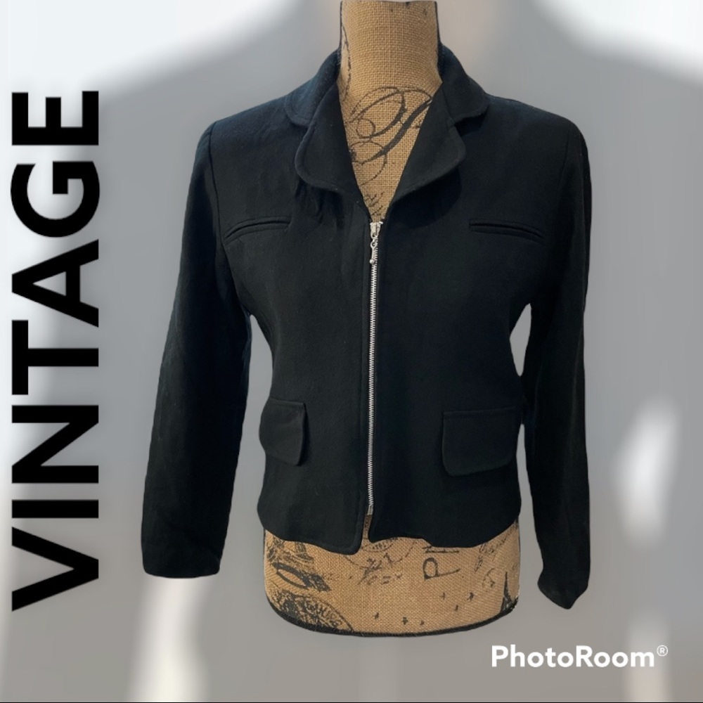 80's W.L.B.W black vintage wool jacket!
